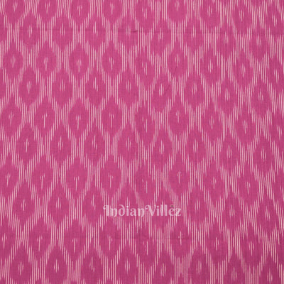 Magenta Pink Pochampally Ikat Cotton Fabric