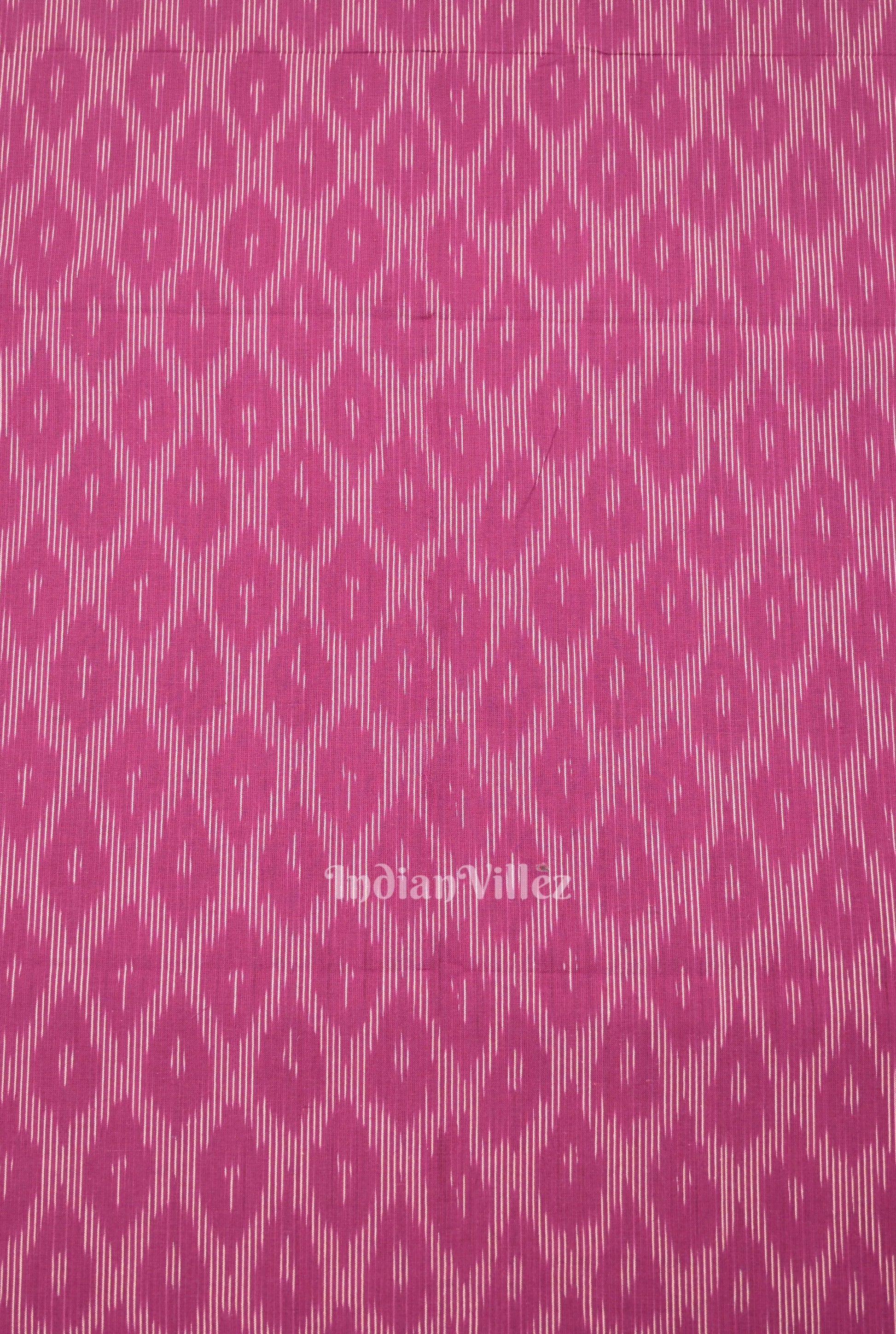 Magenta Pink Pochampally Ikat Cotton Fabric