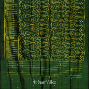 Green Yellow Designer Odisha Ikat Contemporary Silk Saree