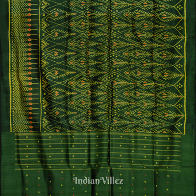 Green Yellow Designer Odisha Ikat Contemporary Silk Saree