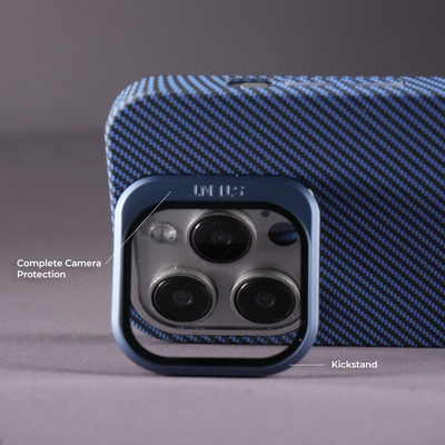 iPhone 14 Stent Kickstand Carbon Fiber Textured Case