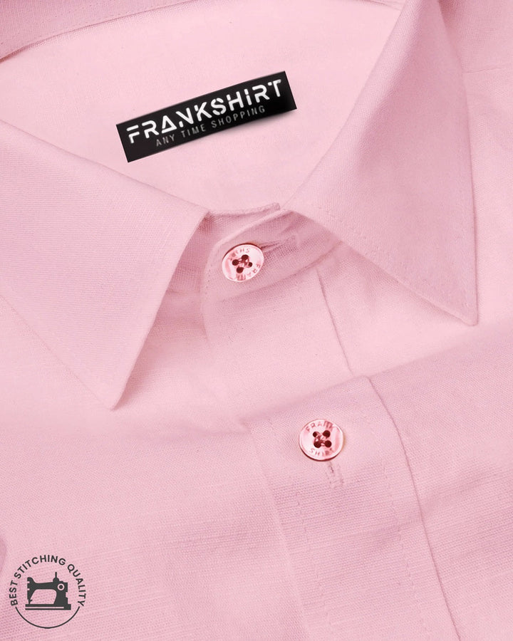 Pack of 2 Cotton Shirt for Man (Light Pink with Lining Colour)