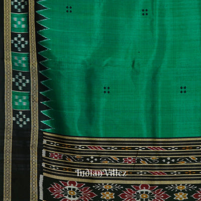 Green Pasapalli Border Odisha Ikat Khandua Silk Saree