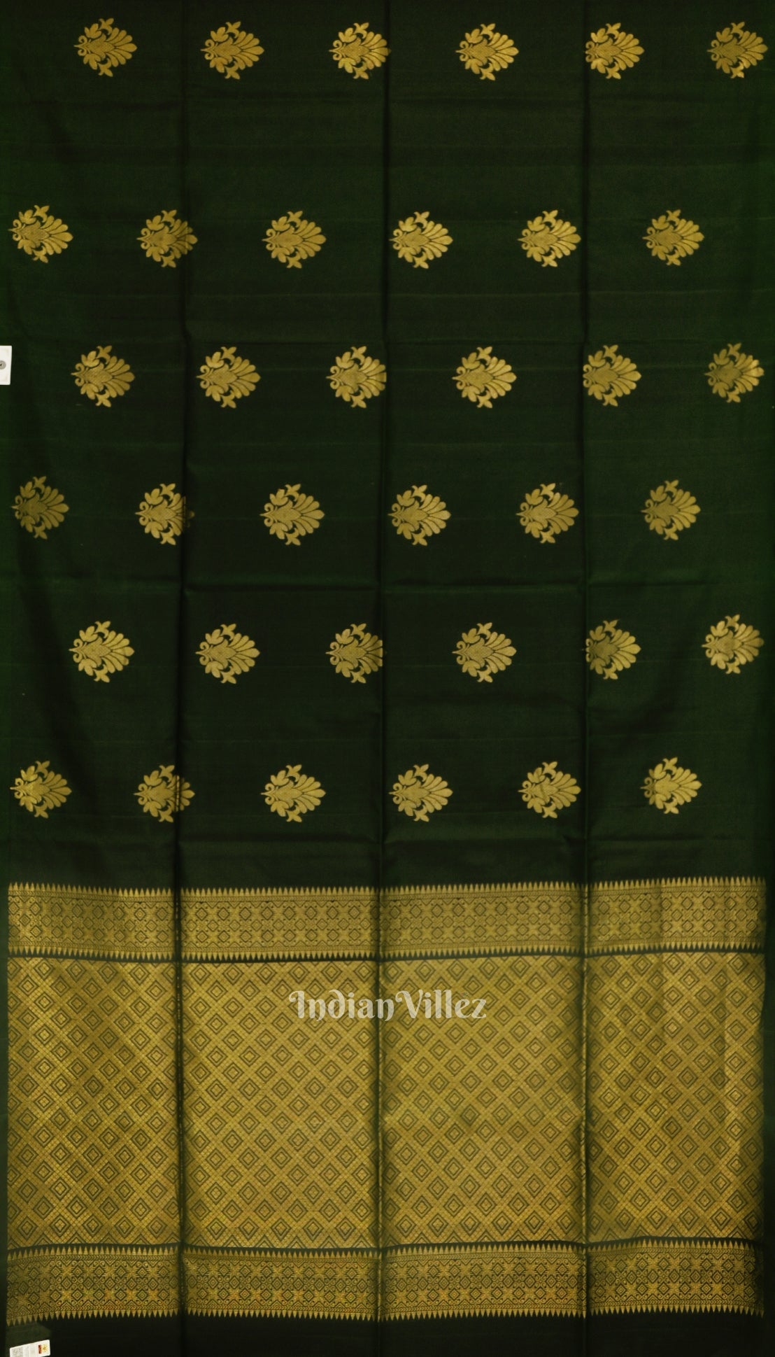 Deep Green Pure Kanjivaram Soft Silk Saree