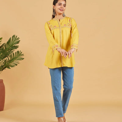 Sunshine Yellow Short Top