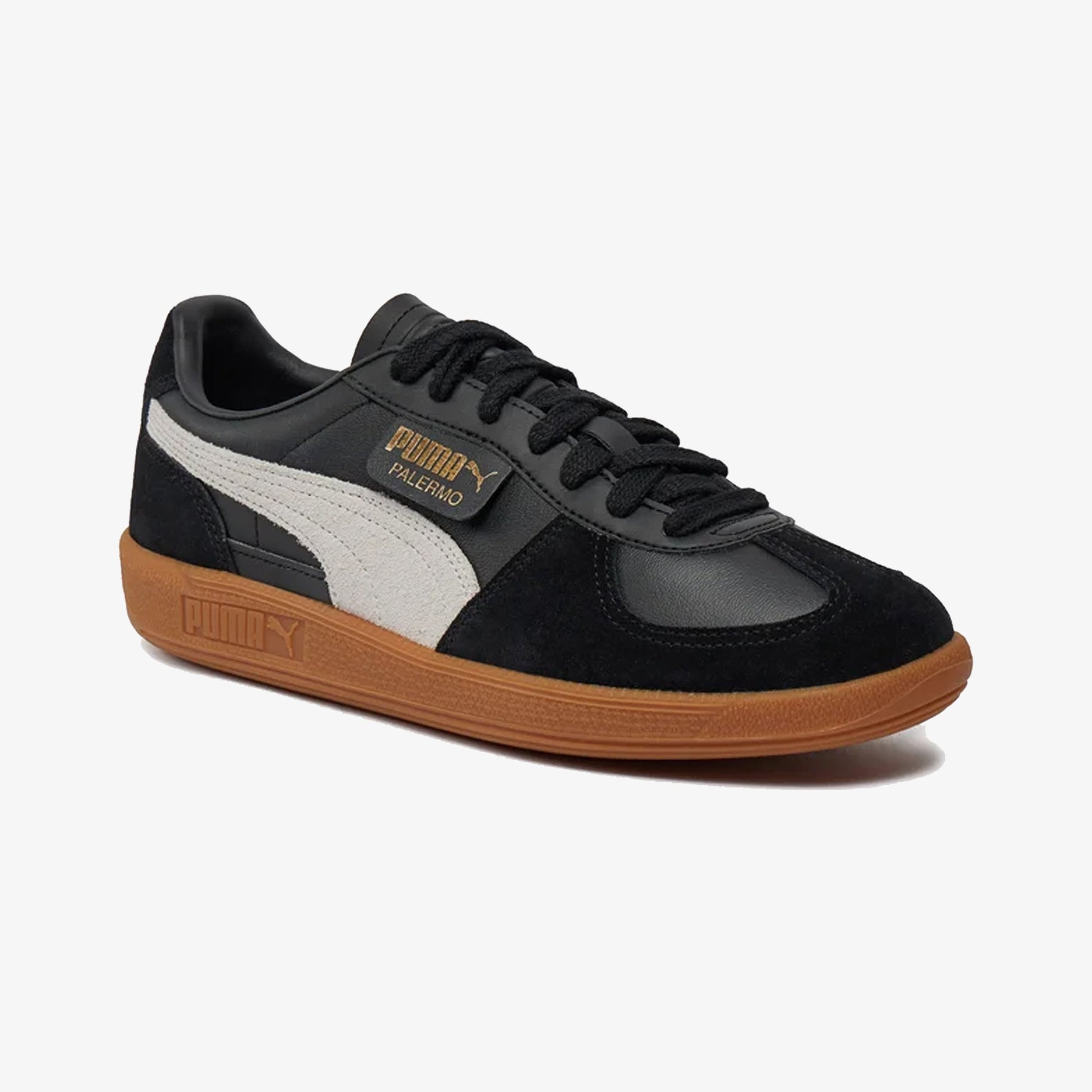 PUMA | PALERMO LEATHER { BLACK/GRAY