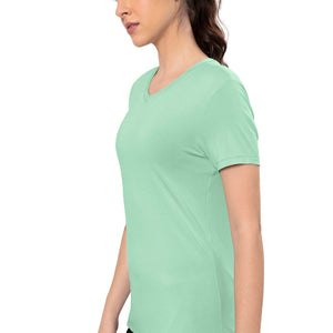 Energize Short Sleeve V-Neck Active T-Shirt - Silt Green