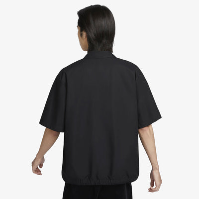NIKE | CLUB OXFORD BUTTON-UP SHIRT { BLACK/WHITE