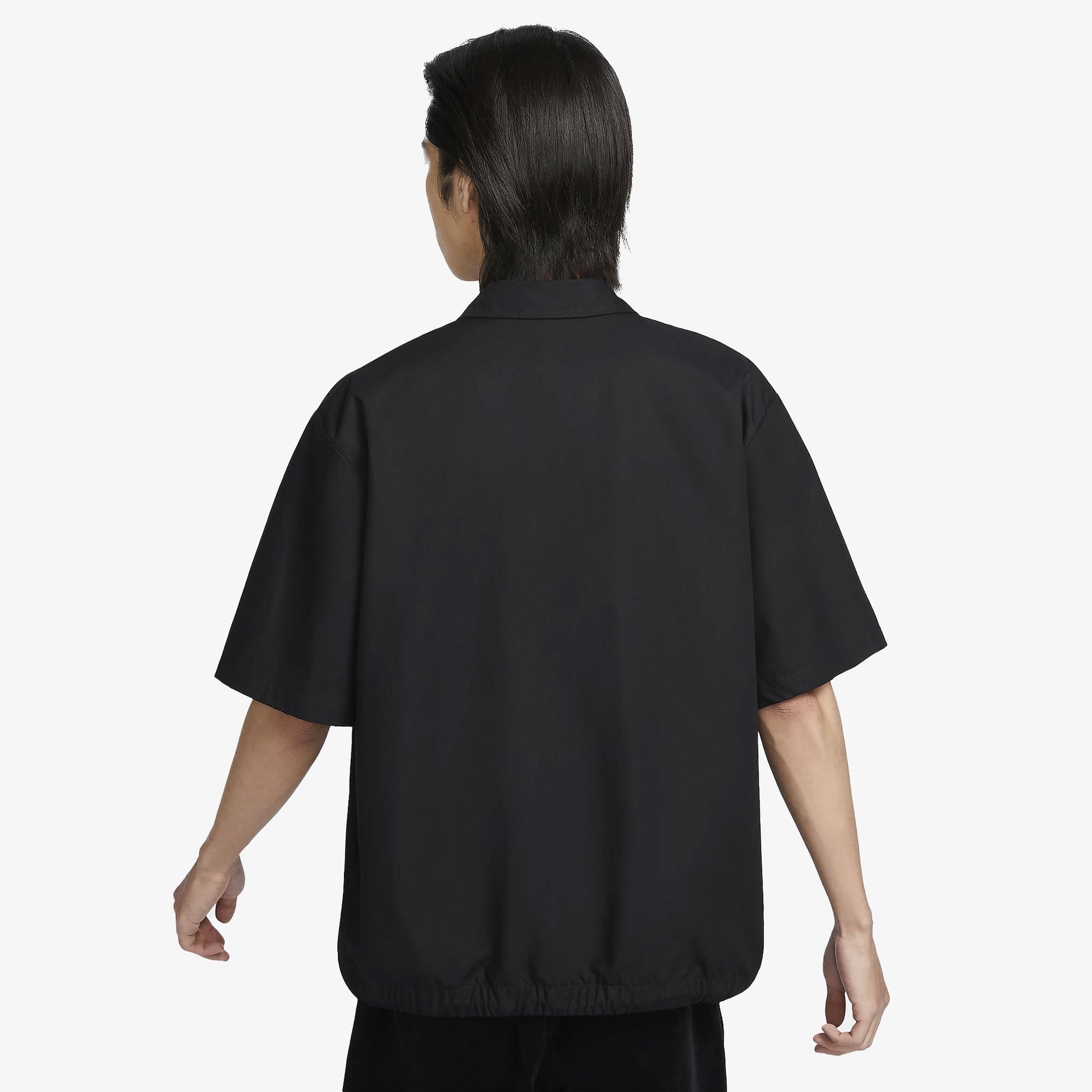 NIKE | CLUB OXFORD BUTTON-UP SHIRT { BLACK/WHITE