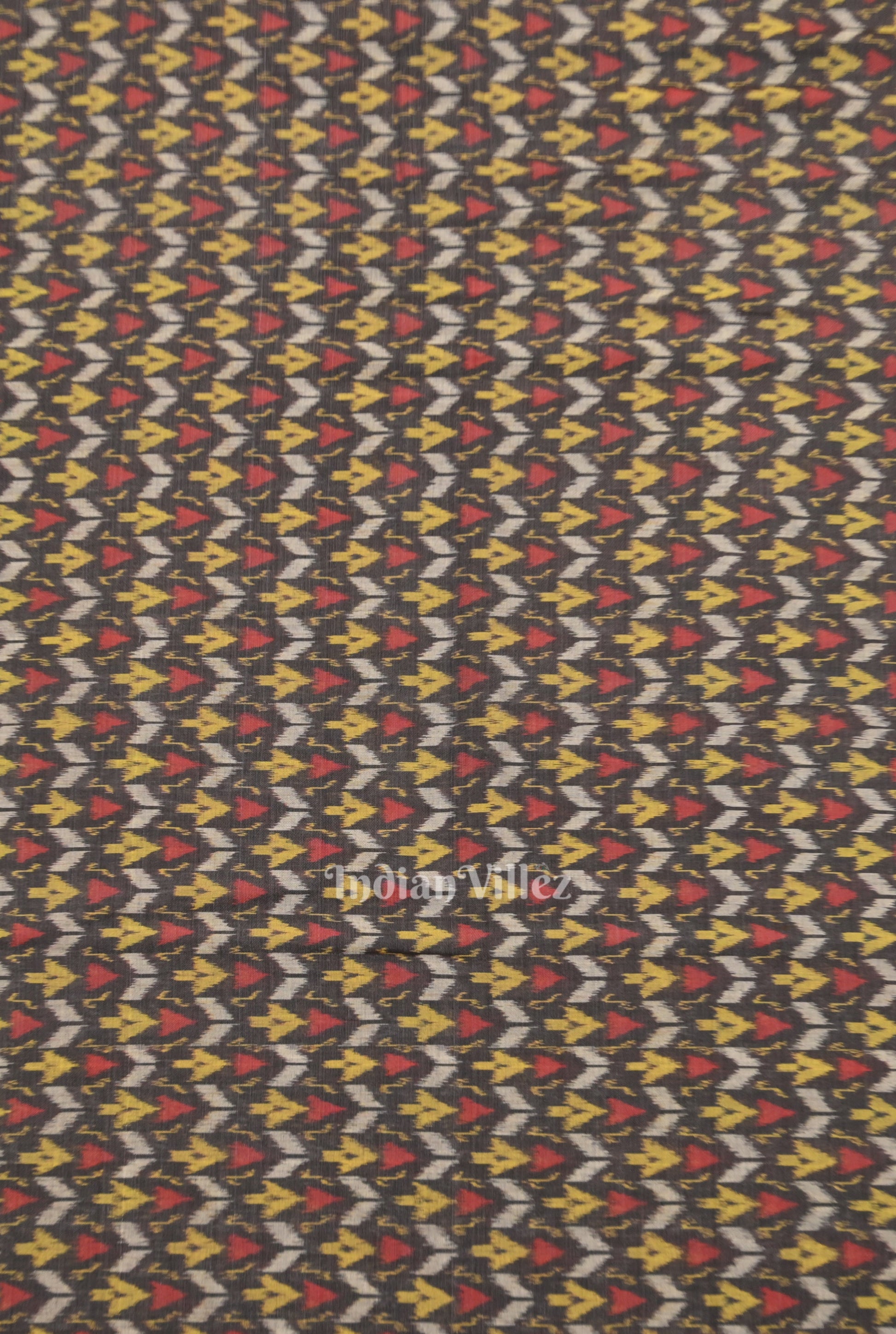 Multi Color Arrows Motif Sambalpuri Odisha Ikat Cotton Fabric