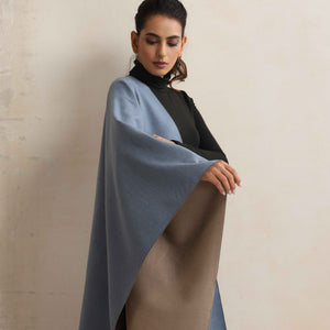 trueBrowns Blue Reversible Woollen Stole