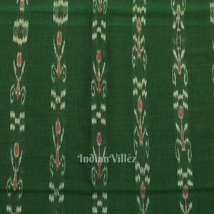 Green Mayur Chandrika Sambalpuri Ikat Cotton Fabric