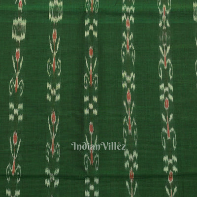 Green Mayur Chandrika Sambalpuri Ikat Cotton Fabric