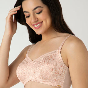 Demure Non-Padded Non-Wired Contour Bra - Delicate Bloom Print
