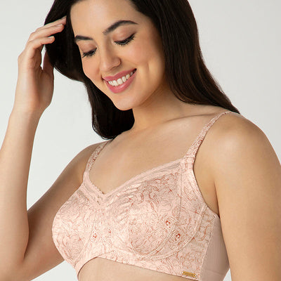 Demure Non-Padded Non-Wired Contour Bra - Delicate Bloom Print