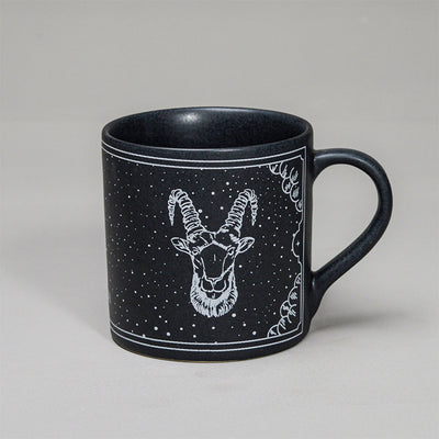 Black - Ceramic Sunsign Theme Coffee Mug Capricon (350ml)