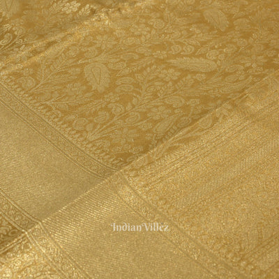 Golden Pure Kanjivaram Tissue Silk Saree