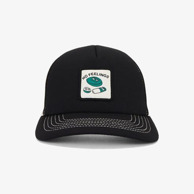 NO PROBLEMO | NO FEELINGS TRUCKER CAP { BLACK/WHITE