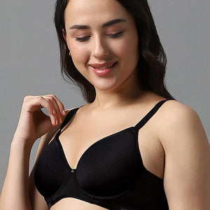 Airy Padded Wired Bra - Black