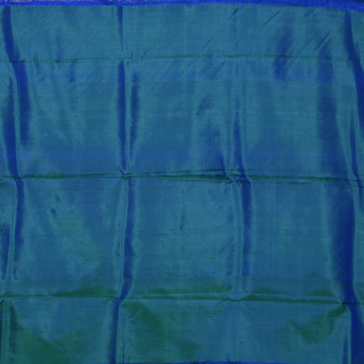 Peacock blue Handwoven Baluchari Silk Saree