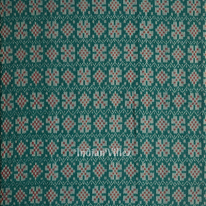 Green Pasapali Sambalpuri Ikat Cotton Fabric