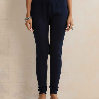 trueBrowns Navy Woollen Leggings
