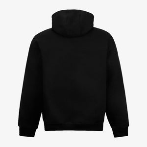 ALMOST GODS | HAND EMBROIDERED KARDANA LOGO HOODIE { BLACK