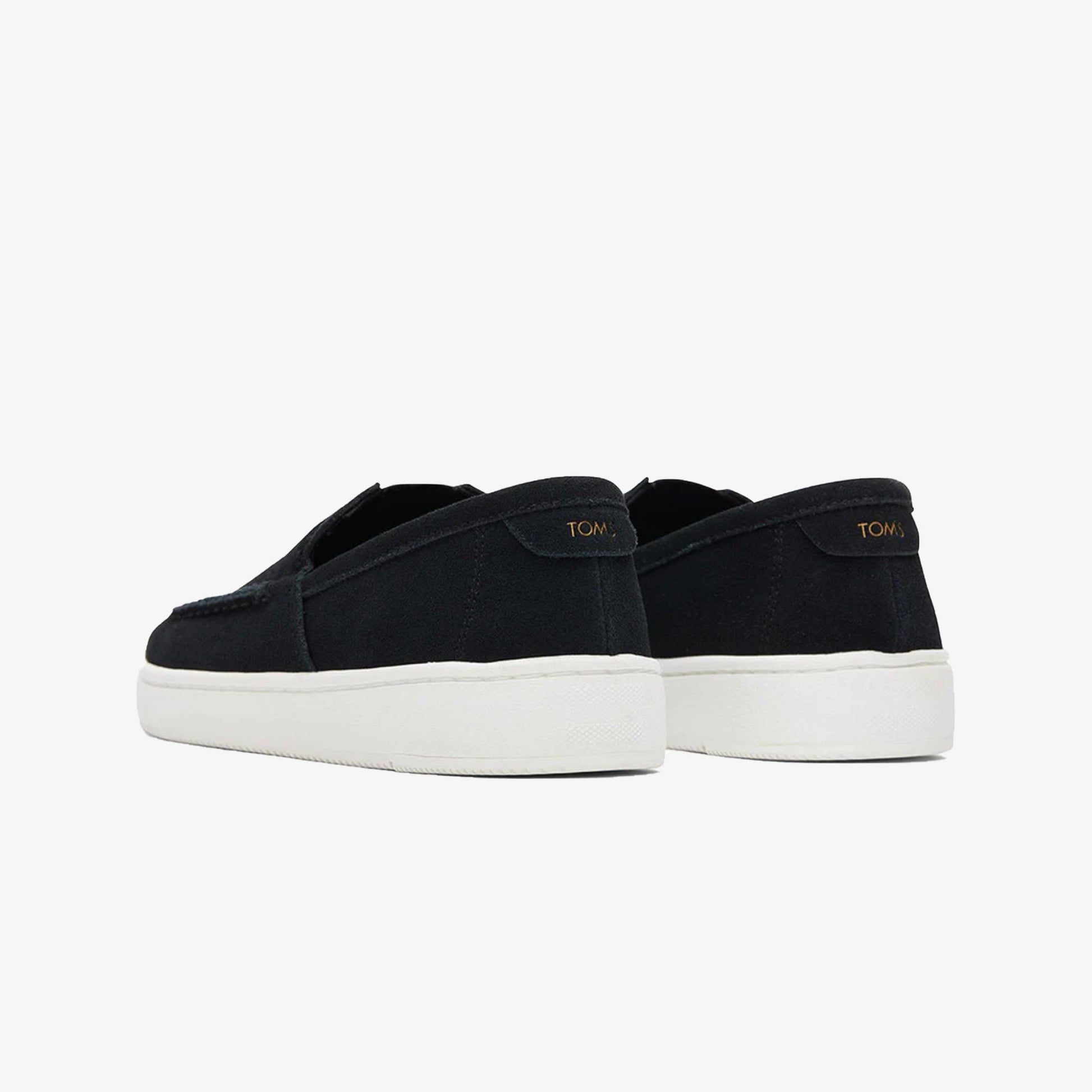 Toms | TRVL LITE SUEDE LEATHER BLACK LOAFERS  { BLACK