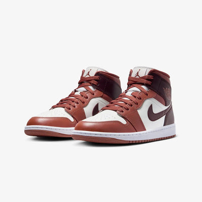 Jordan | AIR JORDAN 1 MID  { DUSTY PEACH/NIGHT MAROON-SAIL-WHITE