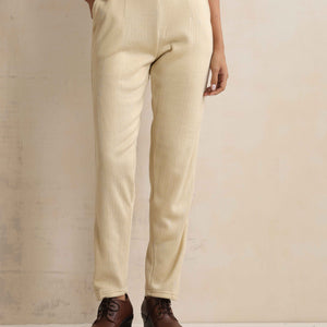 trueBrowns Beige Woollen Pants