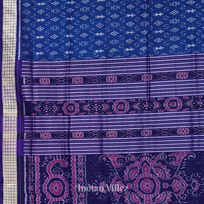 Copper Sulphate Tribal Theme Odisha Ikat Khandua Silk Saree