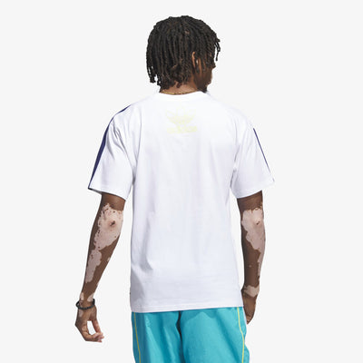 Adidas Originals | BEACH SPORTS ART TEE  { WHITE/BLUE