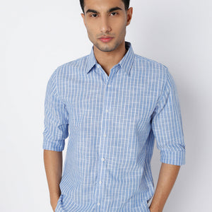 Blue Striped Linen Shirt