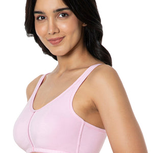 Cotton Daily Support Solid Non Padded Non-Wired Bra - Lilac Pink