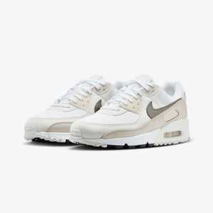 Nike | AIR MAX 90 { WHITE/FLAT PEWTER-LT OREWOOD BRN
