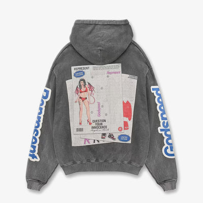 Represent | QUESTION YOUR INNOCENCE HOODIE { VINTAGE GREY