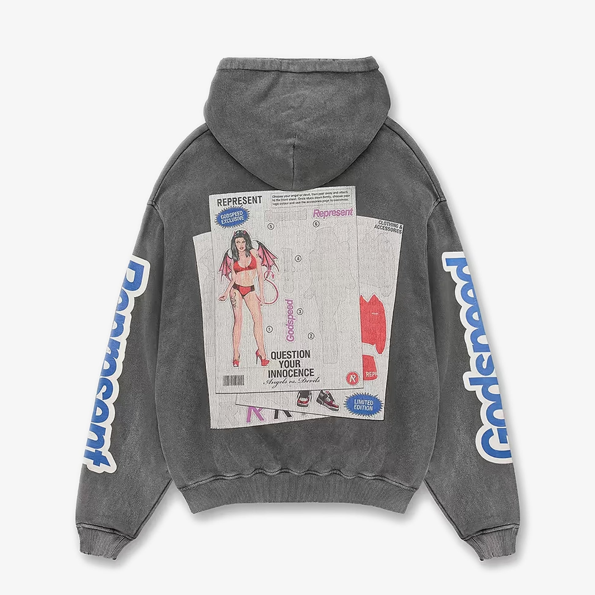 Represent | QUESTION YOUR INNOCENCE HOODIE { VINTAGE GREY