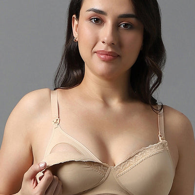 Padded Non-wired Maternity Bra - Hazelnut