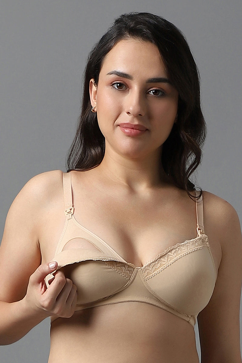 Padded Non-wired Maternity Bra - Hazelnut