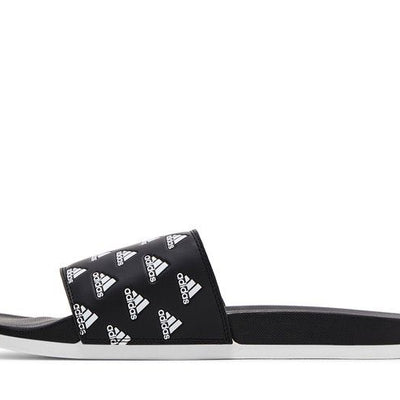 adidas Adilette Comfort Slides Print Core Black Cloud White