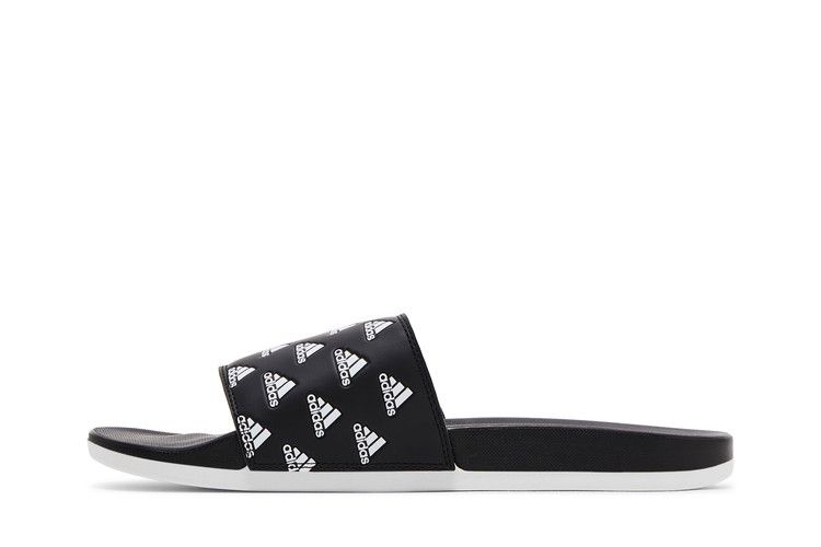 adidas Adilette Comfort Slides Print Core Black Cloud White