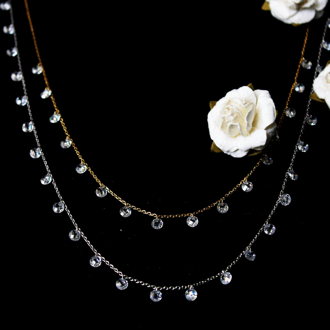 Silver Gold Layered Queens Necklace