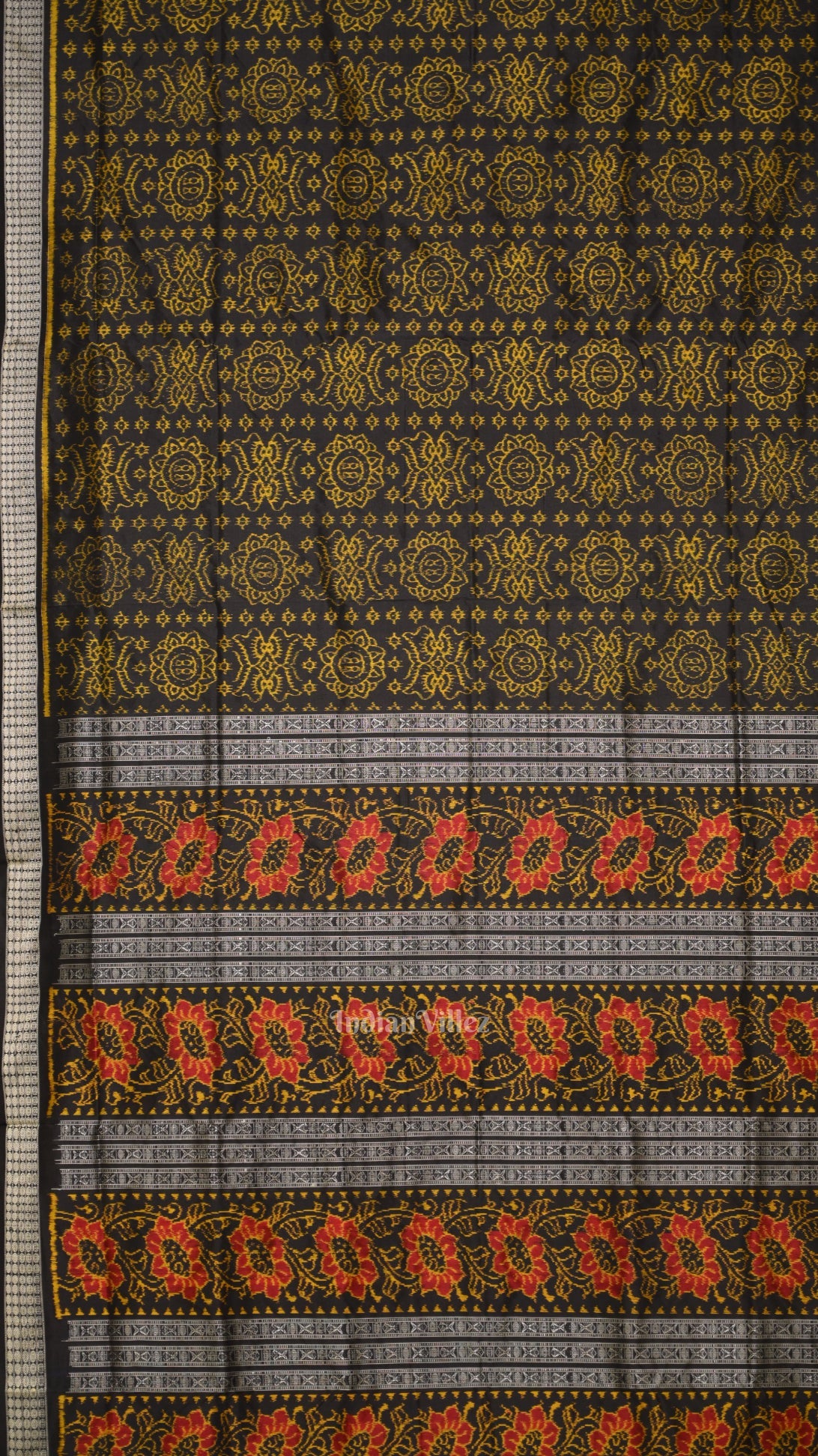 Exclusive Black Jhoti Theme Odisha Handloom Sambalpuri Silk Saree