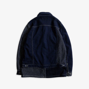 FDMTL | PATCHWORK 3RD JACKET RINSE  { INDIGO