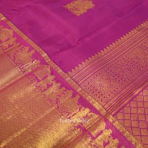 Magenta Doli Barat Theme at Border Pure Kanjivaram Silk Saree