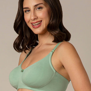 All Day Comfort Non-padded & Non-wired Bra - Greyed Jade