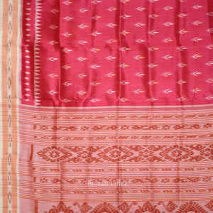Rani Pink Mayur Chandrika Odisha Ikat Khandua Silk saree