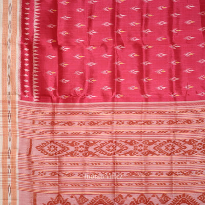 Rani Pink Mayur Chandrika Odisha Ikat Khandua Silk saree