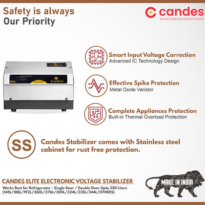 Elite Stabilizer for Refrigerator/Fridge Upto 350 litres 0.5KVA (90V to 290V)
