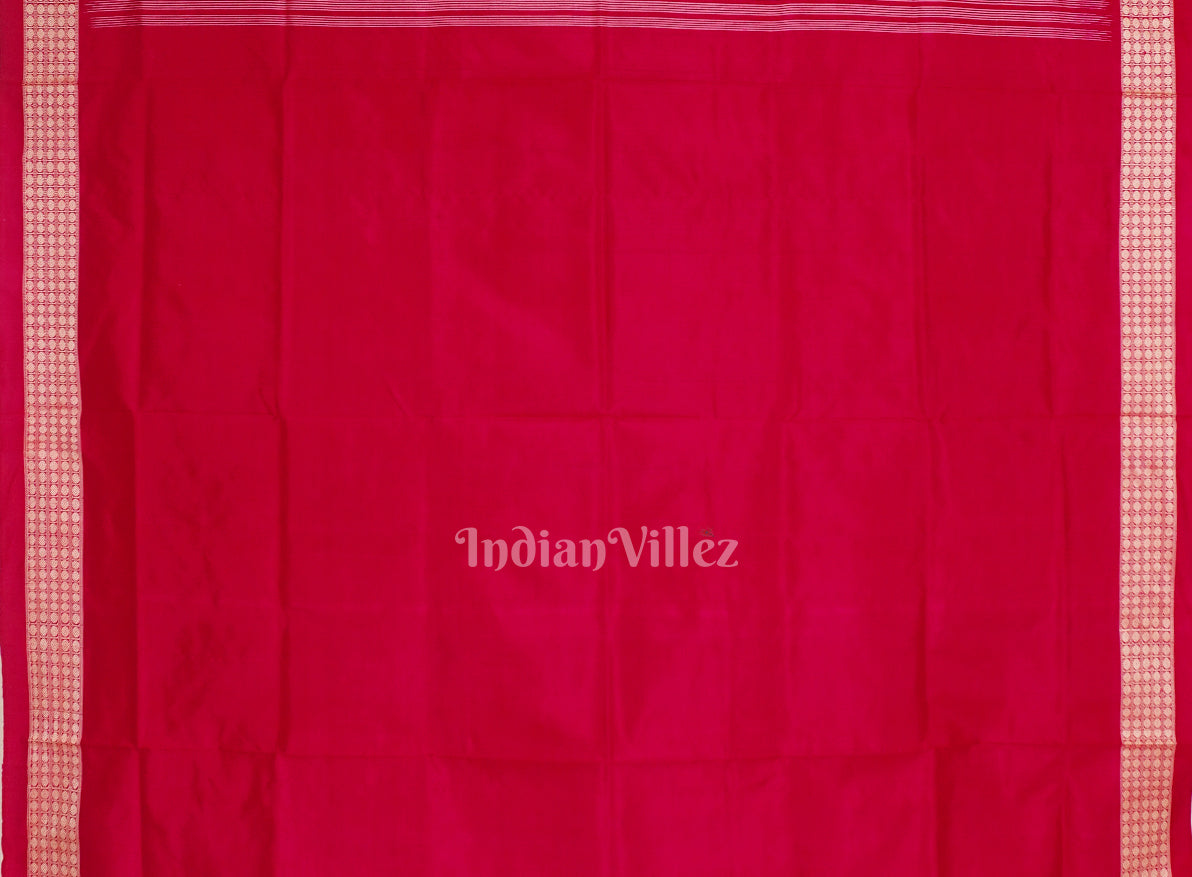 Navy Blue Box Design Sambalpuri Silk Saree